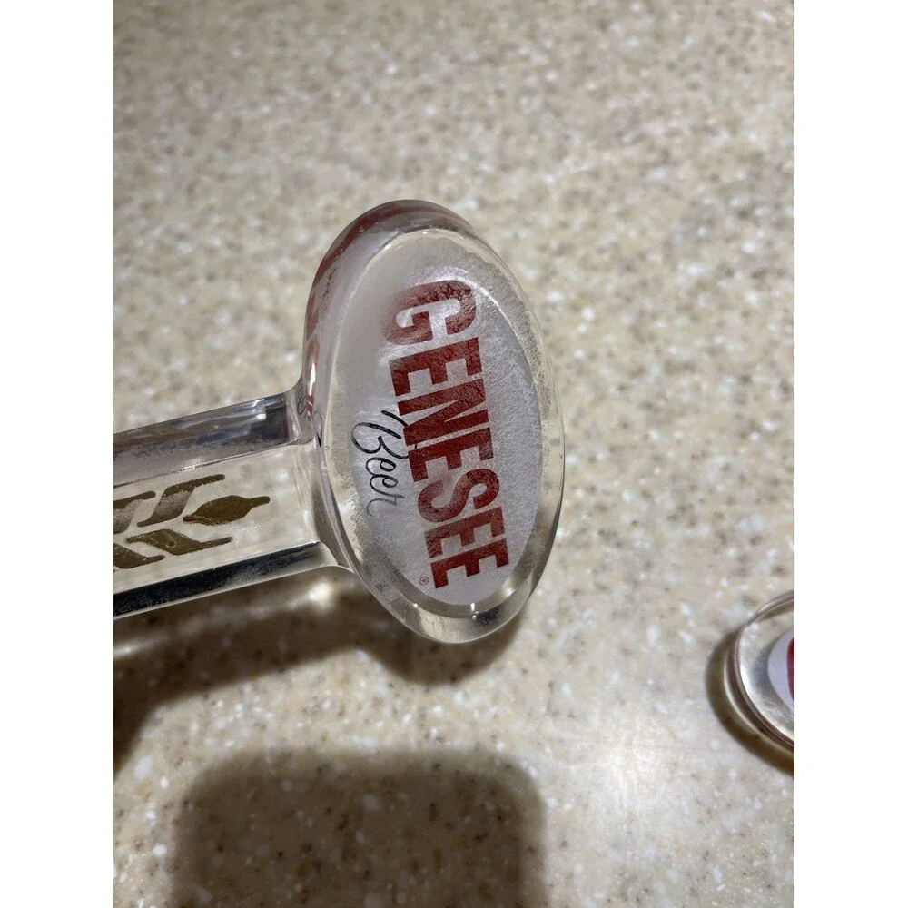 Vintage Genesee Beer 6” Lucite Beer Tap Handle Paddle Acrylic VTG Man Cave Bar